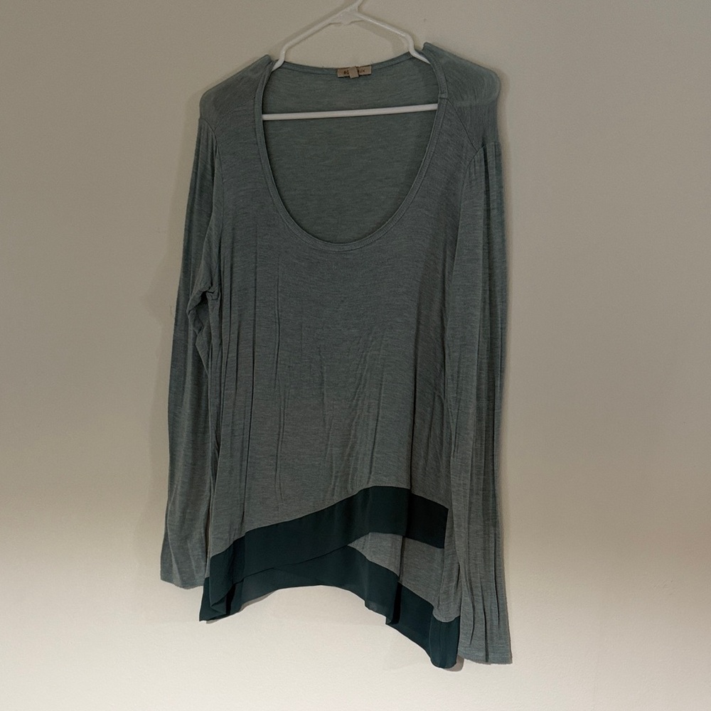 Bordeaux Gray Long Sleeve Top